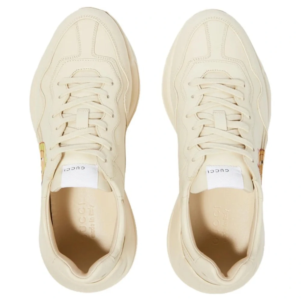 Brand New Gucci(WMNS) Gucci Kawaii Rhyton Leather Sneakers 'Cream White' Size 10